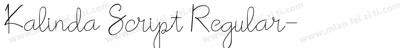 Kalinda Script Regular字体转换